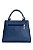 BOLSA COURO MÉDIA ESTRUTURADA SOFT AZUL MARINHO CÓD-580 - Imagem 3