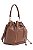 BOLSA COURO BUCKET ESTRUTURADO GRANDE MARROM WHISKY CÓD-672 - Imagem 2