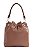 BOLSA COURO BUCKET ESTRUTURADO GRANDE MARROM WHISKY CÓD-672 - Imagem 3
