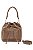 BOLSA COURO BUCKET ESTRUTURADO GRANDE MARROM WHISKY CÓD-672 - Imagem 1