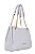 BOLSA EM COURO GRANDE MATELASSÊ BRANCO OFF CÓD-818 - Imagem 2