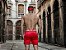 Short Athletic Masculino - Esportivo Com Listras Lateral - Malha Anti-transpirante - Vermelho - Imagem 3
