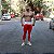 Calça Legging Soft Sports - Vermelha com Branco - Imagem 2