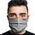 Máscara Protetora Dupla Face Reutilizável Lavável Cinza/Preto - Imagem 5