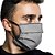 Kit 3 Máscaras Protetoras Dupla Face Reutilizável Lavável Cinza/Preto - Imagem 6