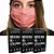Kit 3 Máscaras Protetoras Dupla Face Reutilizável Lavável Branco/Rosa - Imagem 1
