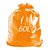 SACO DE LIXO 60L 60X65 LARANJA 0,4 PCT C/  100UN - Imagem 1