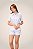 Pijama curto em algodão egípcio branco com vivo branco da linha FROYEN - Imagem 1