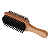 Escova Dupla Barbeiro Madeira Cerdas Naturais para Degradê Waves Limpeza Cabelo Barba Bigode Profissional - Imagem 3