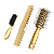 Kit Profissional para Barbeiro Escova de Cabelo Pompadora + Pente de Corte Metálico + Escovinha de Disfarce e Limpeza Do - Imagem 1