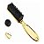Kit Profissional para Barbeiro Escova de Cabelo Pompadora + Pente de Corte Metálico + Escovinha de Disfarce e Limpeza Do - Imagem 4