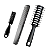 Kit Profissional para Barbeiro Escova de Cabelo Pompadora + Pente de Corte Metálico + Escovinha de Disfarce e Limpeza - Imagem 1