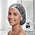 Kit 100 Touca Plástica Descartável Transparente para Banho Salão Hotel Estética - Imagem 3