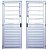 PORTA BASCULANTE ALUMINIO BRANCO - Imagem 1