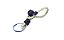 Chaveiro Couro de Carneiro Artesanal Branco Zanin Couros Premium - Imagem 1