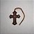 Crucifixo Cruz de Couro para Retrovisor Artesanal Mogno Zanin Couros Premium - Imagem 2