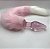 Plug Anal de Vidro com Rabo Branco e Rosa - Imagem 1