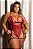 Body Sem Bojo Com Ligas E Persex, Perola Nas Costas - Vermelho - Imagem 1