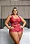 Short Doll Em Microfibra Acetinada E Renda - Vermelho - Imagem 1
