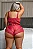 Short Doll Em Microfibra Acetinada E Renda - Vermelho - Imagem 2