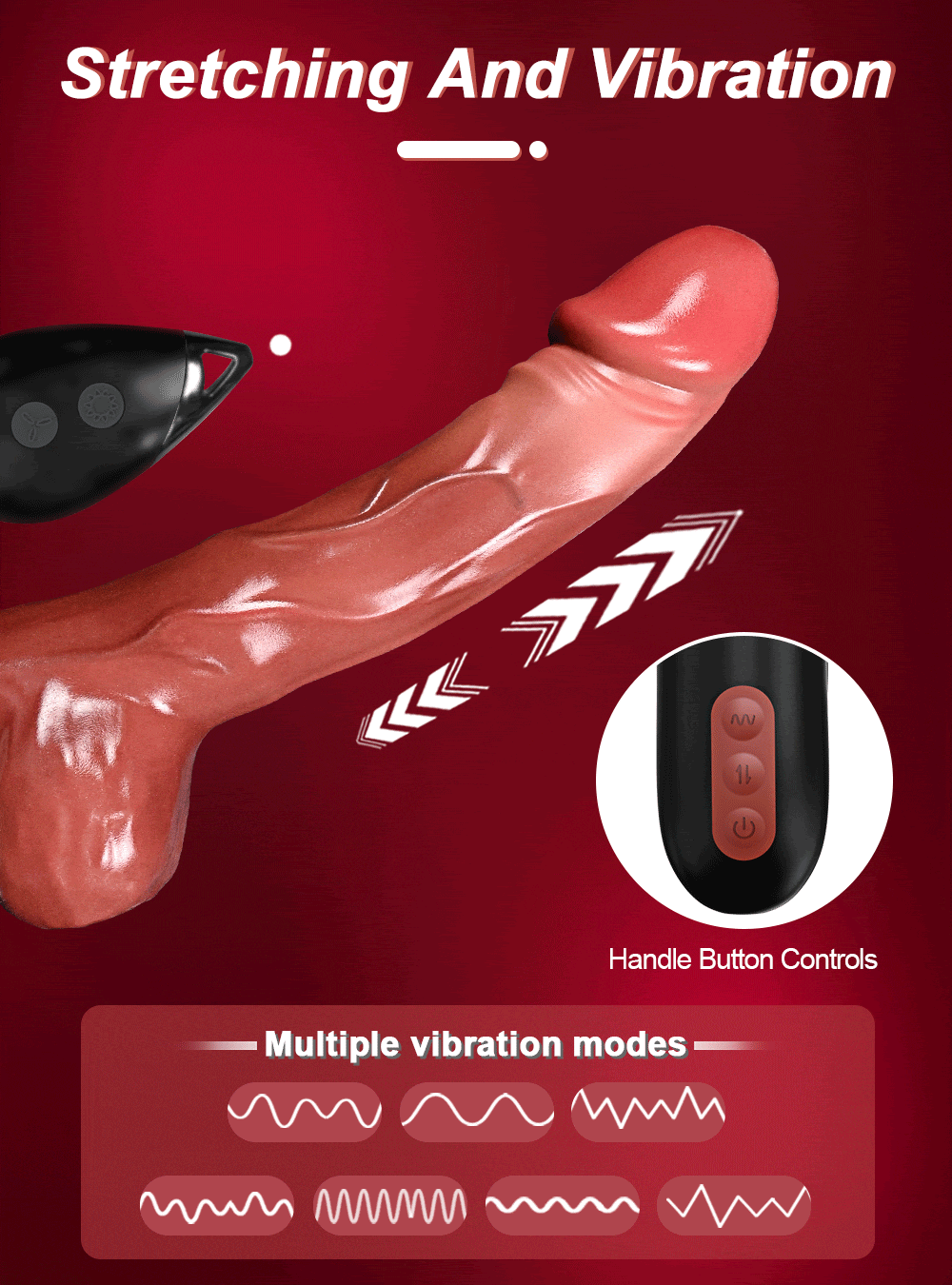 Super Safadão - Prótese com ventosa com controle, possui 7 modos de sobe e desce e vibração - YOUVIBE - Imagem 20