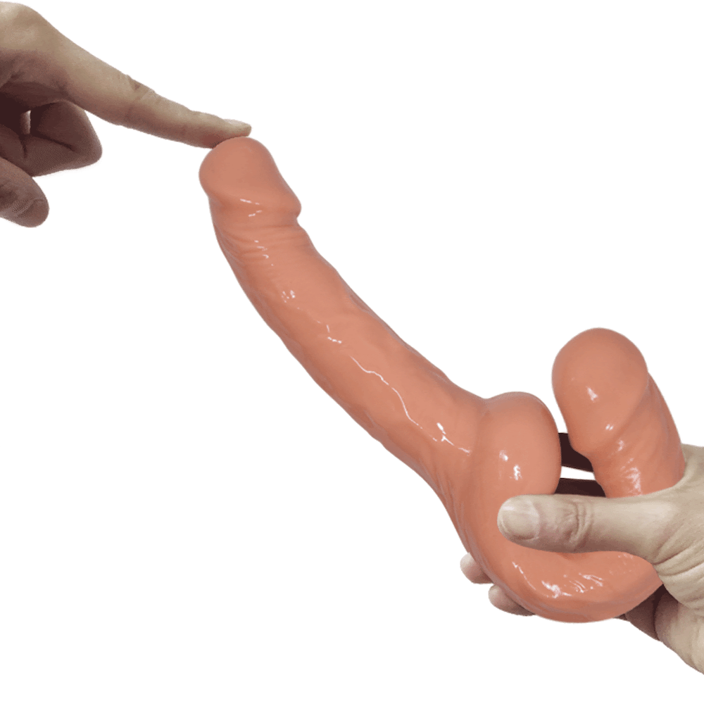 Penetrador strapless com plug vaginal, permite o uso sem cintas,Confeccionado em TPR de textura leve e macia - BAILE - Imagem 1