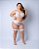 Conjunto Mannu - Lingerie Plus Size em renda com cinta liga e Perneira - Imagem 18