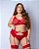 Conjunto Mannu - Lingerie Plus Size em renda com cinta liga e Perneira - Imagem 6
