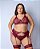 Conjunto Mannu - Lingerie Plus Size em renda com cinta liga e Perneira - Imagem 16