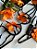 Conjunto Laço Bicolor - Preto com Laranja - Imagem 1