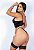 Conjunto Trio Jade Veludo – Calcinha + Corselet + Perneira - Imagem 7