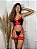 Conjunto Trio Jade Veludo – Calcinha + Corselet + Perneira - Imagem 1