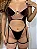 Conjunto Trio Jade Veludo Marrom – Calcinha + Corselet + Perneira - Imagem 3