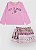 Conjunto Feminino Blusa E Shorts Saia Snow Rosa/Chicletes - Imagem 1