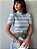 BLUSA PRINCESA GOLA ALTA TL LISTRADA BRANCO E AZUL - Imagem 3
