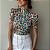 BLUSA PRINCESA GOLA ALTA TL ANIMAL PRINT NEON - Imagem 1