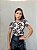 TSHIRT BASIC TL FLORAL AMARELO E PRETO - Imagem 1