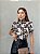 BLUSA PRINCESA GOLA ALTA TL FLORAL AMARELO E PRETO - Imagem 1