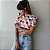 BLUSA PRINCESA GOLA ALTA TL CORAÇÕES BICOLOR - Imagem 1