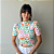 BLUSA PRINCESA GOLA ALTA TL BORBOLETA QUADRINHOS - Imagem 1