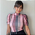 BLUSA PRINCESA GOLA ALTA TL PIED LISTRADO - Imagem 1