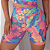 SHORT MEIA COXA BÁSICO TL FLORAL ABSTRATO - Imagem 1