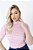 BLUSA RIBANA MANGA CURTA GOLA ALTA TL LISTRADO ROSA - Imagem 2