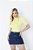 BLUSA RIBANA MANGA CURTA GOLA ALTA TL LISTRADO AMARELO - Imagem 3