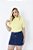 BLUSA RIBANA MANGA CURTA GOLA ALTA TL LISTRADO AMARELO - Imagem 1
