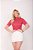 BLUSA RIBANA MANGA CURTA GOLA ALTA TL LISTRADO VERMELHO - Imagem 4