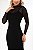 CONJUNTO VESTIDO MIDI TULE E SEGUNDA PELE TL PRETO - Imagem 4