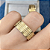 Par de Alianças 8mm Diamantada + Frisos Finos Centrais - Imagem 2