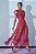 Vestido Feminino Midi Fluído c/ Nesga Rosa Pink - Imagem 1