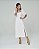Vestido Midi Feminino Manga Curta c/ Fenda Off White - Imagem 2
